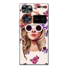 Чохол з картинкою Модні Дівчата ZTE Nubia Z60 Ultra – Дівчина в окулярах