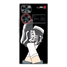 Чехол с Прикольным принтом на ZTE Nubia Z60 Ultra – Кеды