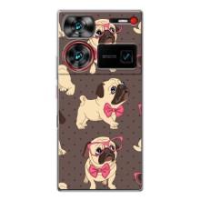 Чехол (ТПУ) Милые собачки для ZTE Nubia Z60 Ultra – Собачки Мопсики