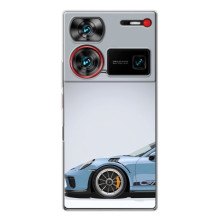 Чохол з авто Порше для ZTE Nubia Z60 Ultra – Блакитний Порше
