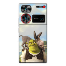 Чохол з мультфільмом Шрек на ZTE Nubia Z60 Ultra – Шрек і осел