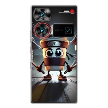 Чехол с мемом Тралалело тралала на ZTE Nubia Z60 Ultra (Капучино асасино)