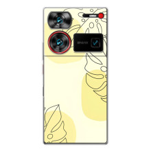 Силконовий чохол з принтом в квітах на ZTE Nubia Z60 Ultra