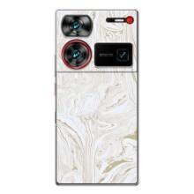 Мраморный чехол на ZTE Nubia Z60 Ultra (VPrint) (Белый мрамор)