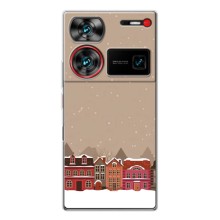 Новогодние, Праздничные Чехлы для ZTE Nubia Z60 Ultra - 2024 год (Зимний город)