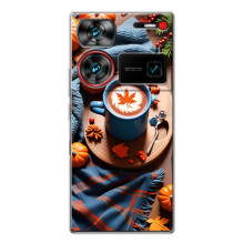 Чохол з унікальним дизайном 'Осінь з кавою' для ZTE Nubia Z60 Ultra – Кава і гарбузики