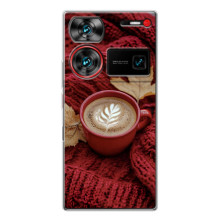 Чохол з унікальним дизайном 'Осінь з кавою' для ZTE Nubia Z60 Ultra – Кава на ковдрі