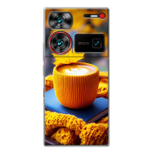 Чохол з унікальним дизайном 'Осінь з кавою' для ZTE Nubia Z60 Ultra – Кава з жовтим