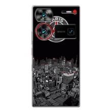 Силиконовые Чехлы принт Футбол на ZTE Nubia Z60 Ultra – PSG