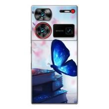 Силіконовий бампер з картинкою звірів для ZTE Nubia Z60 Ultra (Метелик синій)