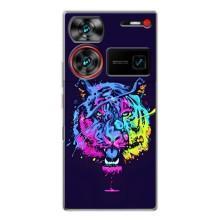 Силіконовий бампер з картинкою звірів для ZTE Nubia Z60 Ultra (Тигр-Арт)