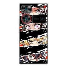 Силиконовые чехлы с глазами Anime для Нубия З60 Ультра – Глаза на чорном