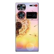 Силиконовый Чехол с одуванчиками на ZTE Nubia Z60 Ultra – Цветок-одуванчик