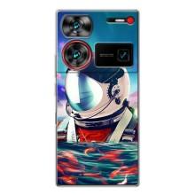 Силіконовый Чохол з принтом "Космонавти" на ZTE Nubia Z60 Ultra – Космонавт у воді