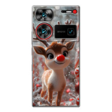 Яскравий чохол для ZTE Nubia Z60 Ultra з Зимові Оленята