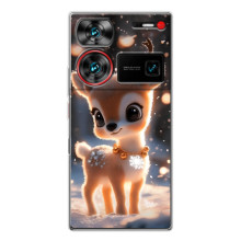 Яскравий чохол для ZTE Nubia Z60 Ultra з Зимові Оленята – Оленятко