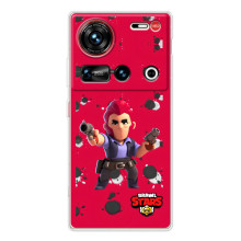 Бампер (ТПУ) с принтом Brawl Stars на ЗТЕ Нюбия Z70 ультра (Кольт на красном)
