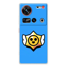 Бампер (ТПУ) с принтом Brawl Stars на ЗТЕ Нюбия Z70 ультра (Значок)