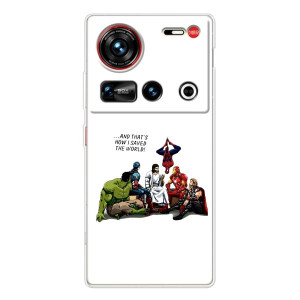 Чехлы для ZTE Nubia Z70 Ultra (Для Христиан) – Иисус супергерой