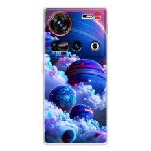 Чохли КОСМОС  на ZTE Nubia Z70 Ultra (Сині планети)