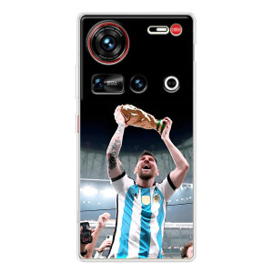 Чехлы Лео Месси Аргентина для ZTE Nubia Z70 Ultra (Счастливый Месси)