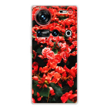 Чехлы с Цветами для ZTE Nubia Z70 Ultra (VPrint) (Цветы красные)