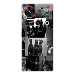 Чехол ДОБЕРМАН для ZTE Nubia Z70 Ultra (Коллаж Доберман)