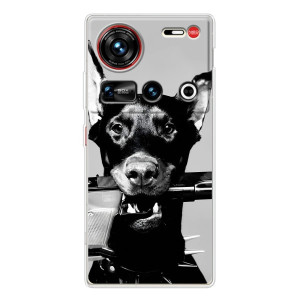 Чехол ДОБЕРМАН для ZTE Nubia Z70 Ultra (Опасный доберман)