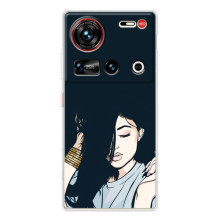 Чехол с печатью для ZTE Nubia Z70 Ultra - (Мода) (AlphaPrint) – Красивая девочка