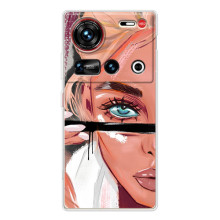 Чехол с печатью для ZTE Nubia Z70 Ultra - (Мода) (AlphaPrint) – Макияж