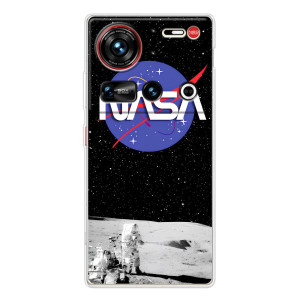 Силіконовый бампер з принтом "Наса" на ZTE Nubia Z70 Ultra – Nasa на місяці