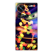 Чохол новорічна ялинка на ZTE Nubia Z70 Ultra (Гірлянди)