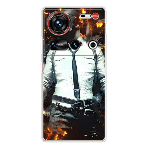Силиконовый чехол с картинкой "Герой Pubg" на ZTE Nubia Z70 Ultra – Man Пубг
