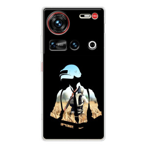 Силиконовый чехол с картинкой "Герой Pubg" на ZTE Nubia Z70 Ultra – Пубг мен