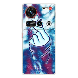 Чехол с принтом для ZTE Nubia Z70 Ultra (AlphaPrint - Знак сердечка)