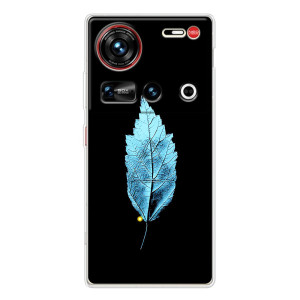 Чехол с картинками на черном фоне для ZTE Nubia Z70 Ultra – Листочек