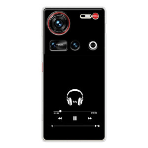 Чехол с картинками на черном фоне для ZTE Nubia Z70 Ultra – Плеер