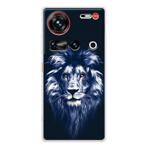 Чехол с картинкой на ZTE Nubia Z70 Ultra – Лев - синий