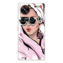 Чохол з картинкою Модні Дівчата ZTE Nubia Z70 Ultra (Дівчина в халаті)