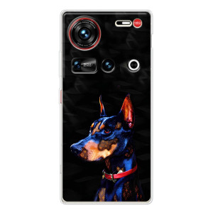 Бампер для ZTE Nubia Z70 Ultra с картинкой "Песики" – Собака Мопс