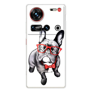 Бампер для ZTE Nubia Z70 Ultra с картинкой "Песики" – В очках