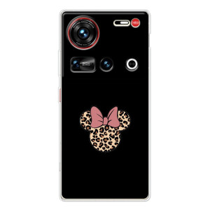 Чехол с леопардовым принтом на ZTE Nubia Z70 Ultra (Леопардовая Минни)