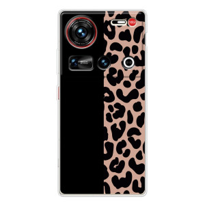Чехол с леопардовым принтом на ZTE Nubia Z70 Ultra (Леопардовый фон)