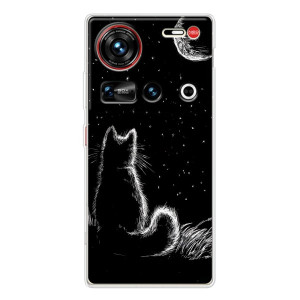Чехол с принтом для ZTE Nubia Z70 Ultra (AlphaPrint) Модные коты