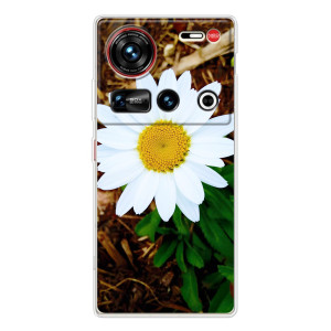 Чехол с ромашками на ZTE Nubia Z70 Ultra – Белая ромашка