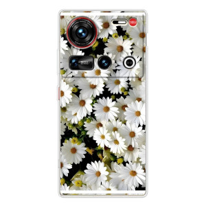 Чехол с ромашками на ZTE Nubia Z70 Ultra – Рамка в ромашках