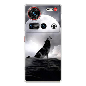 Чохол з Вовком на ZTE Nubia Z70 Ultra – Вовк і місяць