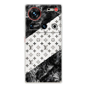 Чехол Стиль Louis Vuitton на ZTE Nubia Z70 Ultra (LV на белом)