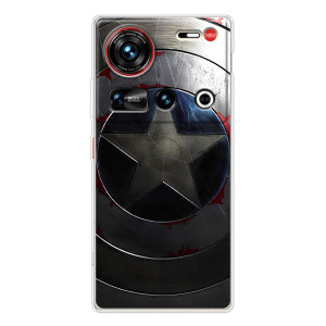 Чехол с Щитом Капитана Америки на ZTE Nubia Z70 Ultra – Ретро Щит Капитана