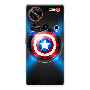 Чехол с Щитом Капитана Америки на ZTE Nubia Z70 Ultra – Яркий Щит Капитана
